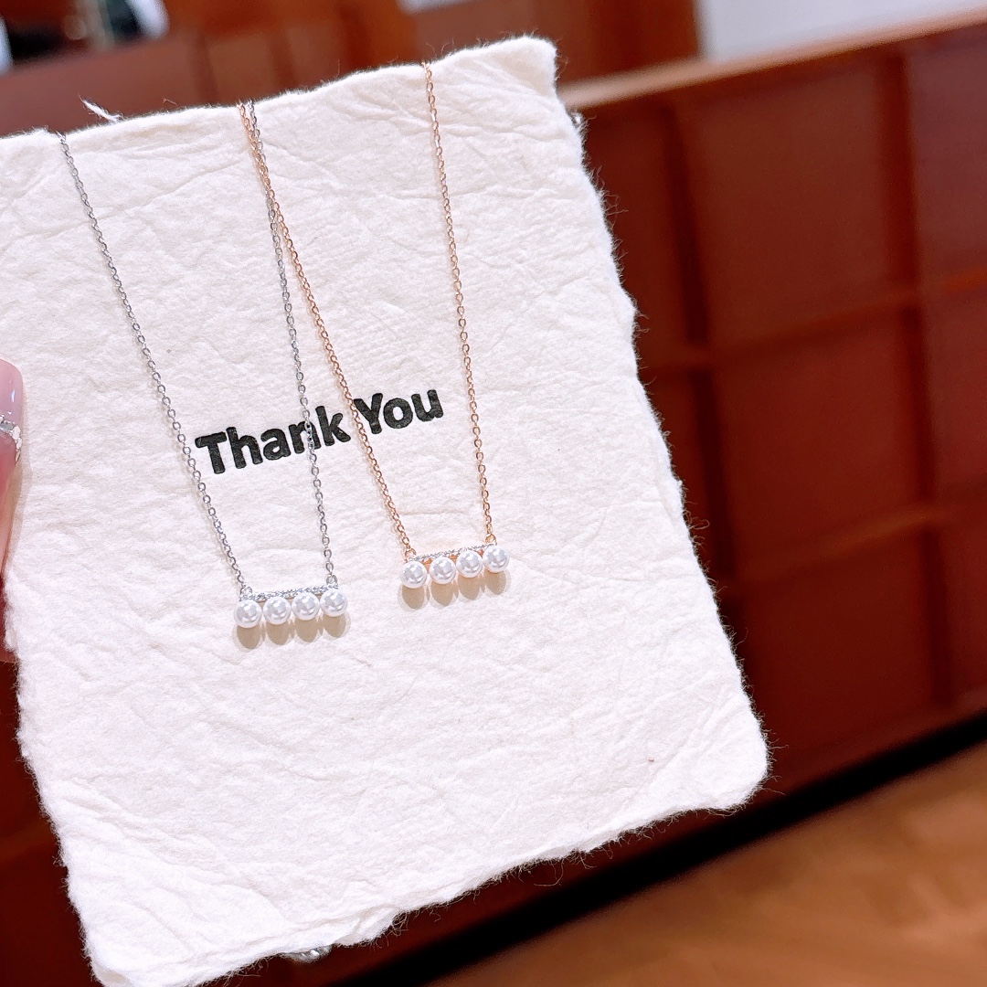 S925 Sterling Silver Necklace Vintage Teacher's Day Silver