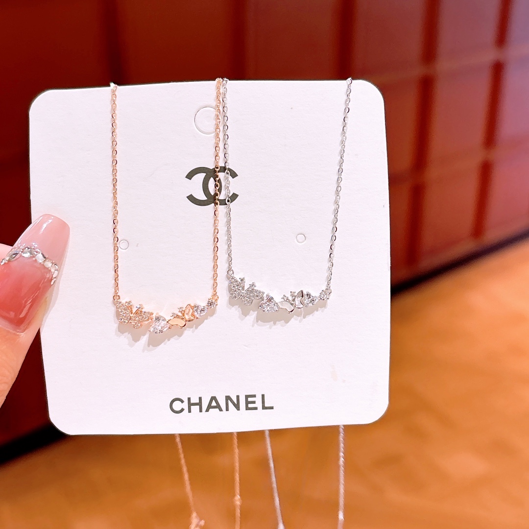 925 Silver Necklace Ins Style Engagement Gold