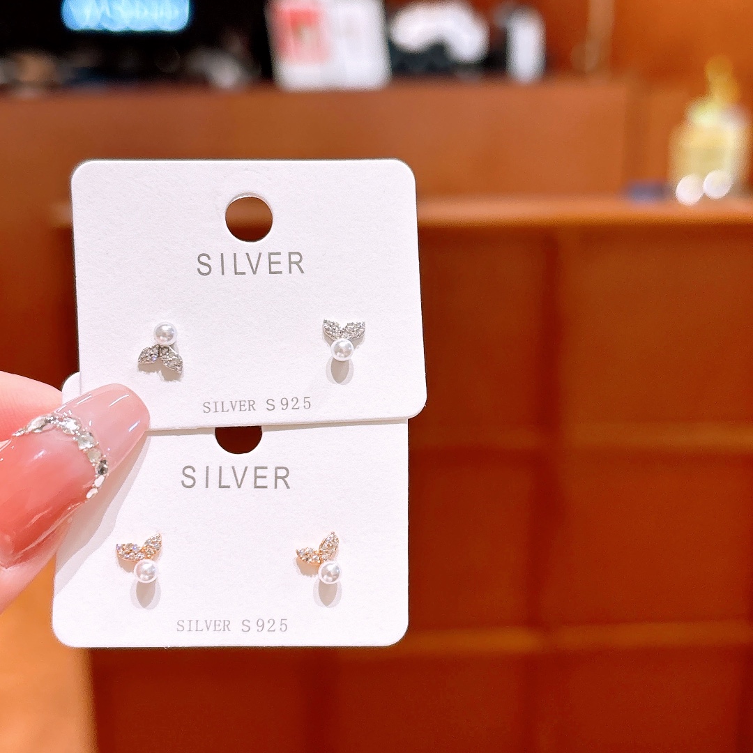 925 Silber Ohrringe Hochwertig Valentinstag Gold