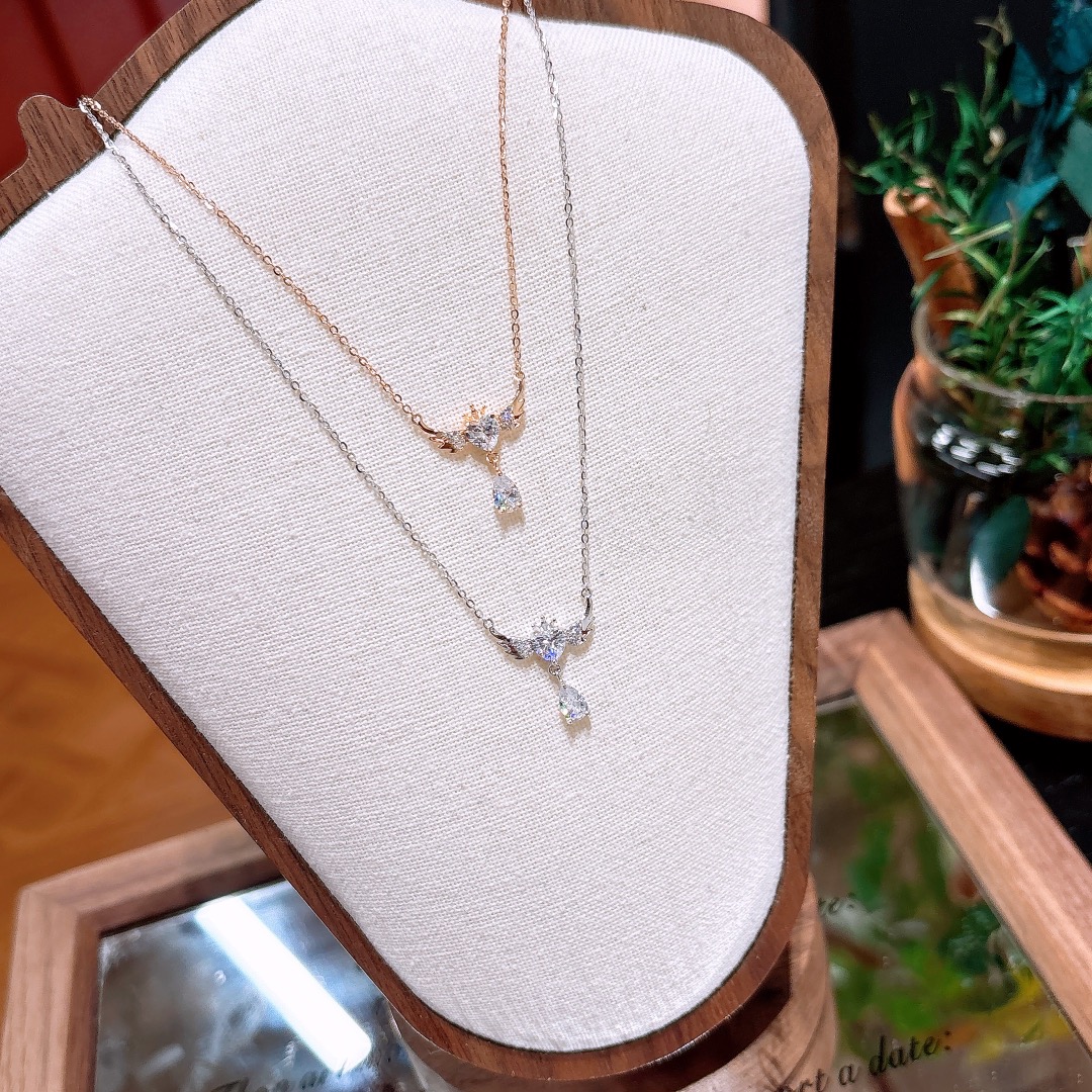 925 Silver Necklace Sweet & Cool Confession Gold