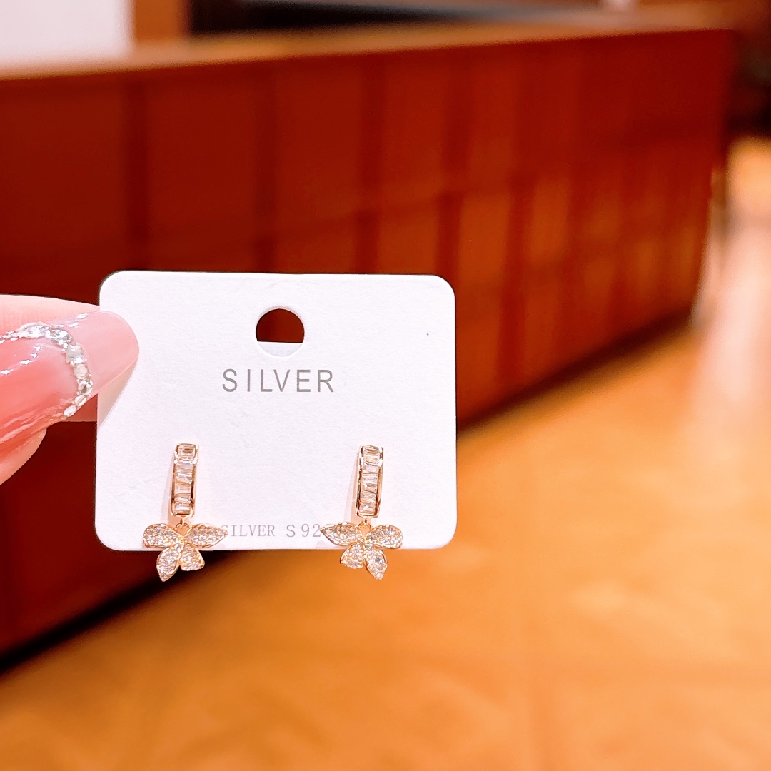 Low Allergy Silver Earrings French Self-love Gold