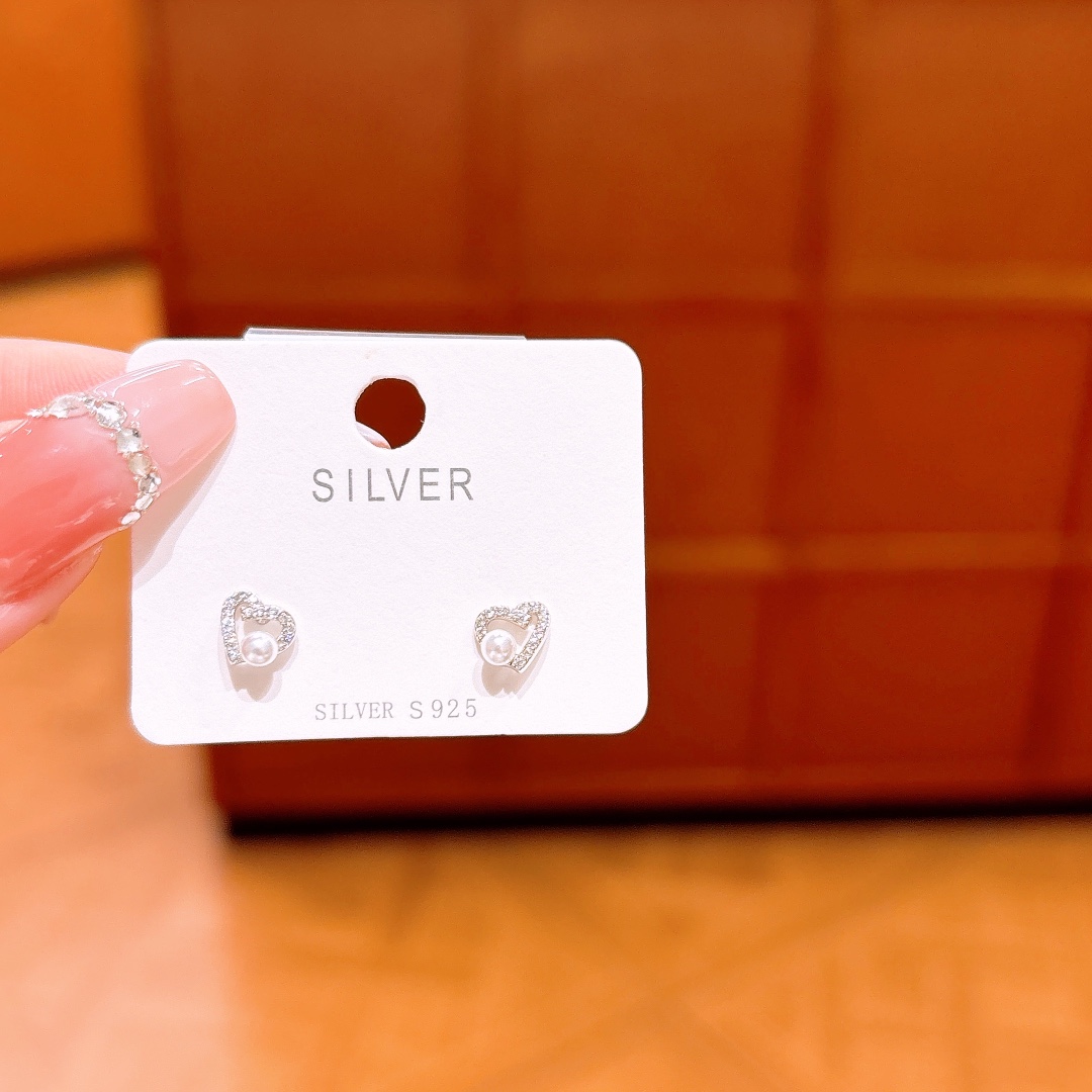 S925 Sterling Silver Earrings Lively Engagement Silver