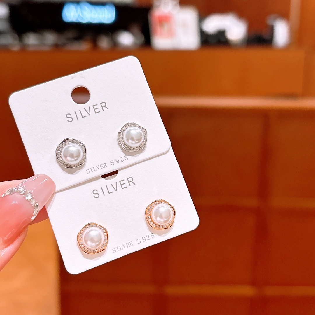 925 Silver Earrings Precision Proposal Gold