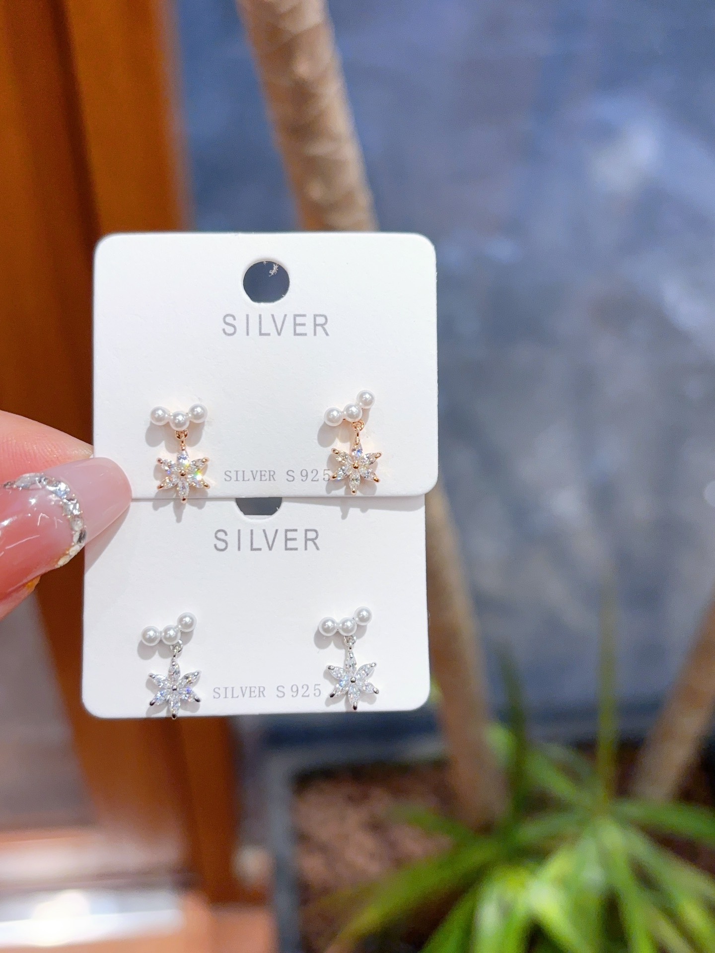 Hypoallergenic Silver Earrings French Wedding Silver