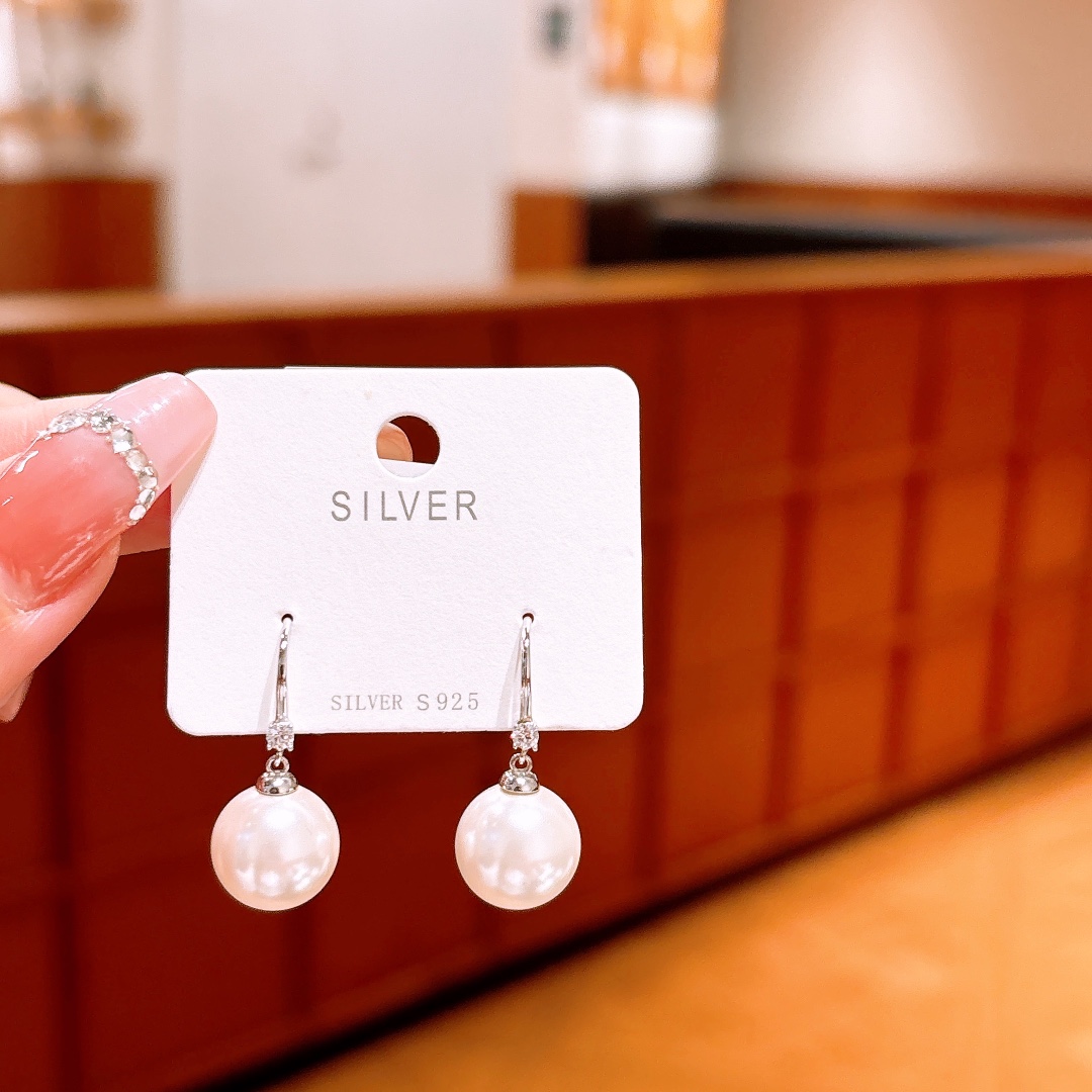 Nickel Free Silver Drop & Thread Earrings Ultra Minimal Bestie Gift