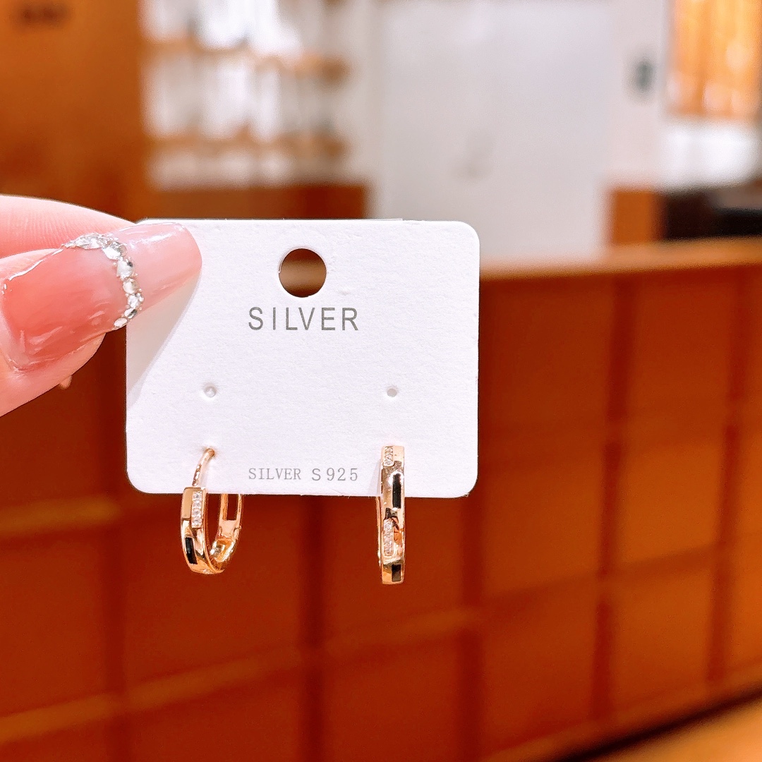 S925 Sterling Silver Ear Cuffs Vintage Gift for Her Gold