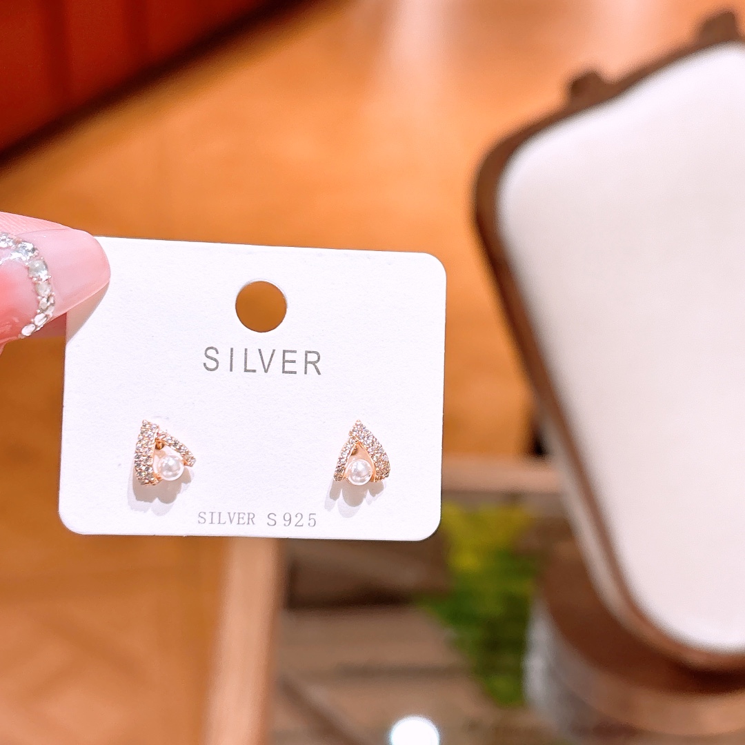 Solid Silver Earrings Vintage Annual Party Gold