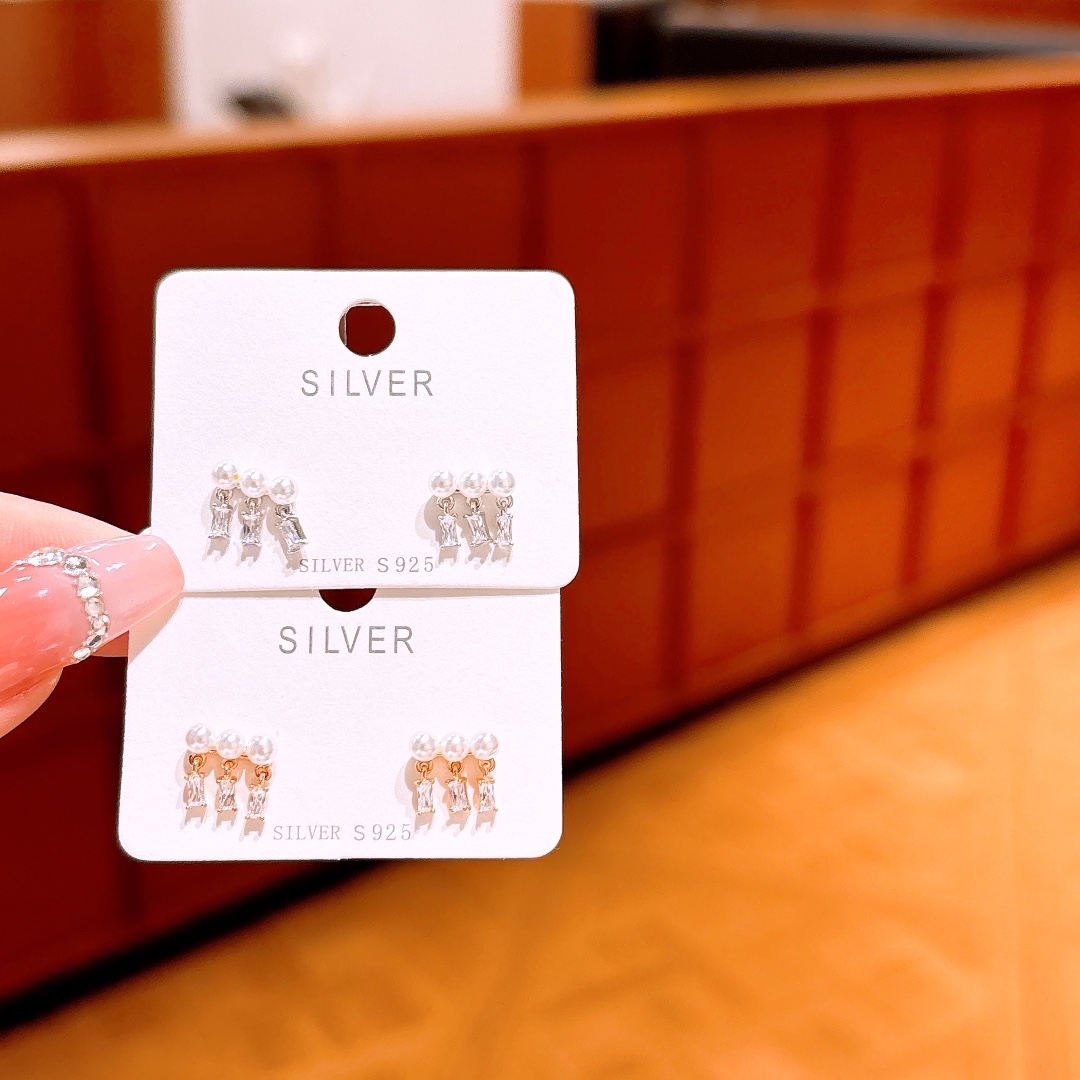 Allergiearmes Silber Ohrringe Weich Bankett Gold