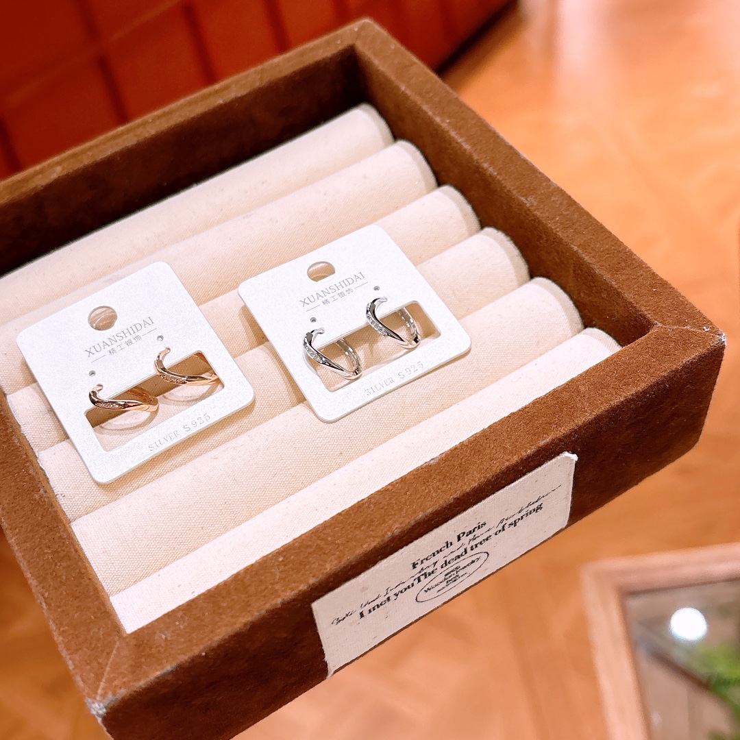 925 Silver Ear Cuffs Sweet & Cool Graduation Gold