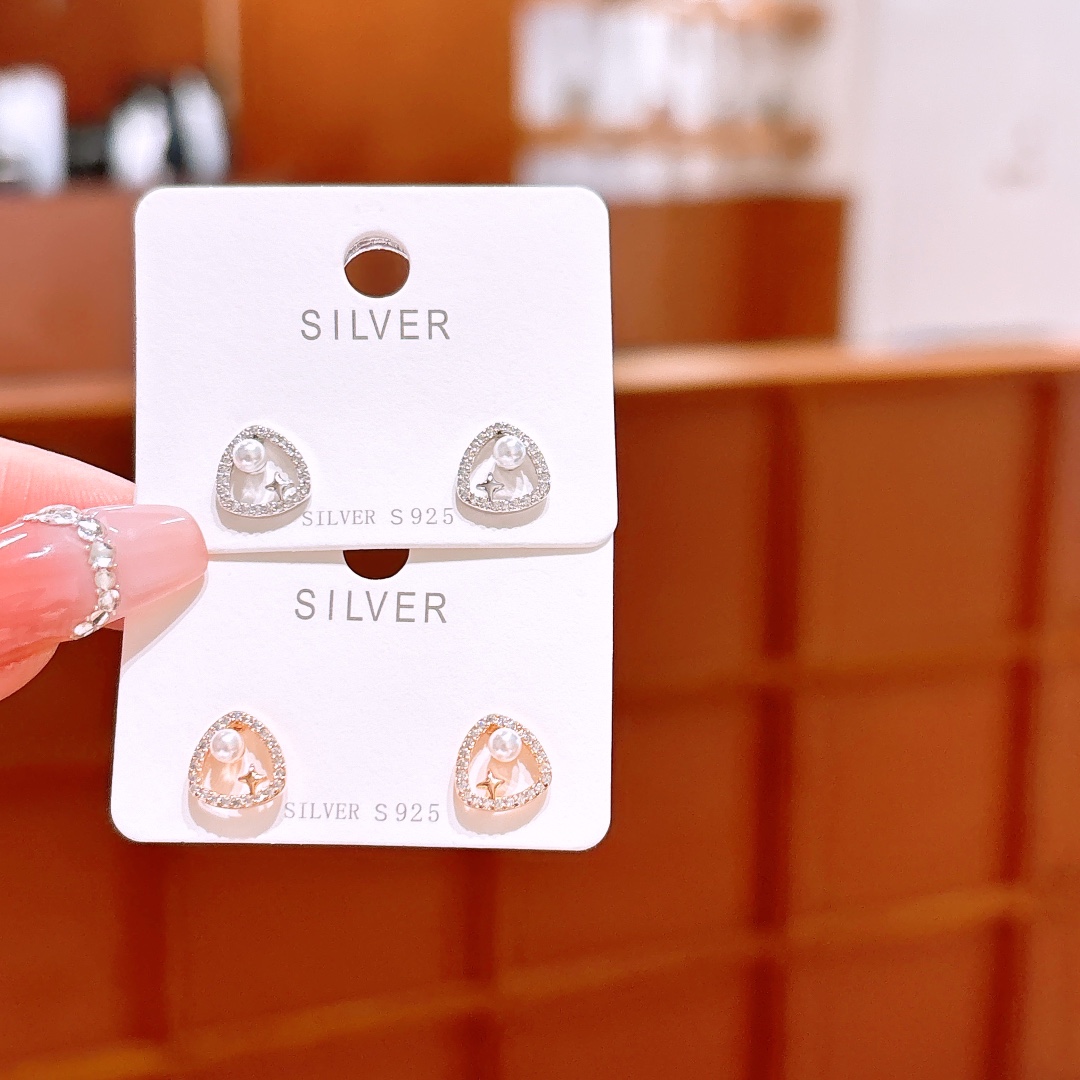 森ガール高品質シルバーイヤリングゴールド パーティー