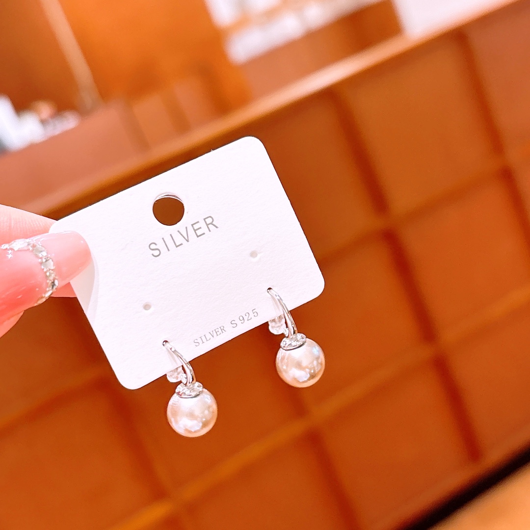 Low Allergy Silver Drop & Thread Earrings Dainty Christmas Silver