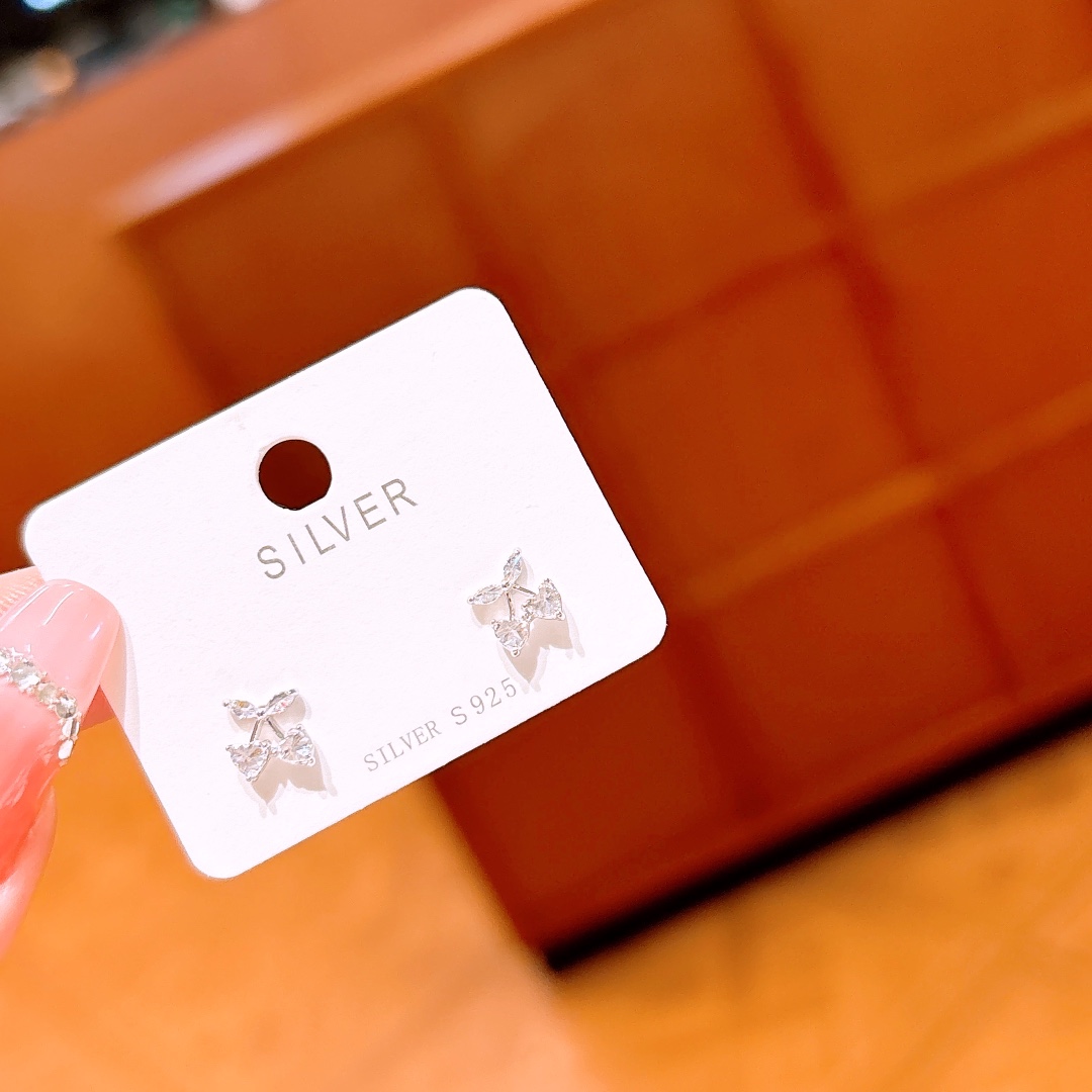 Low Allergy Silver Earrings Ins Style Wedding Gold