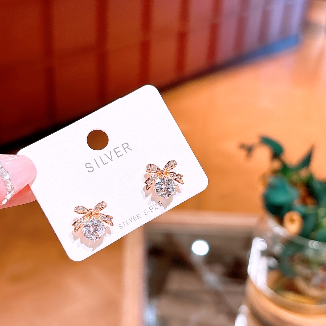 S925 Sterling Silver Earrings Delicate Birthday Silver