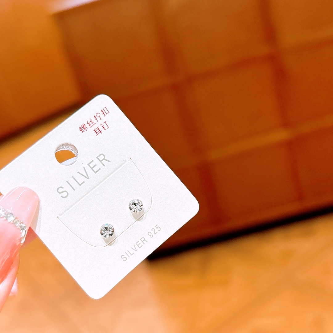 Nickel Free Silver Screw-back Studs Romantic Party Silver