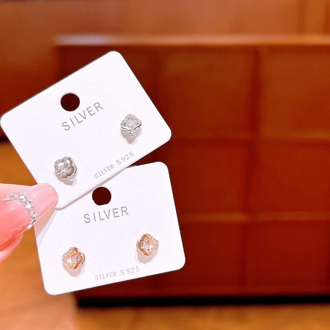 Solid Silver Earrings Fresh Spring Festival Silver