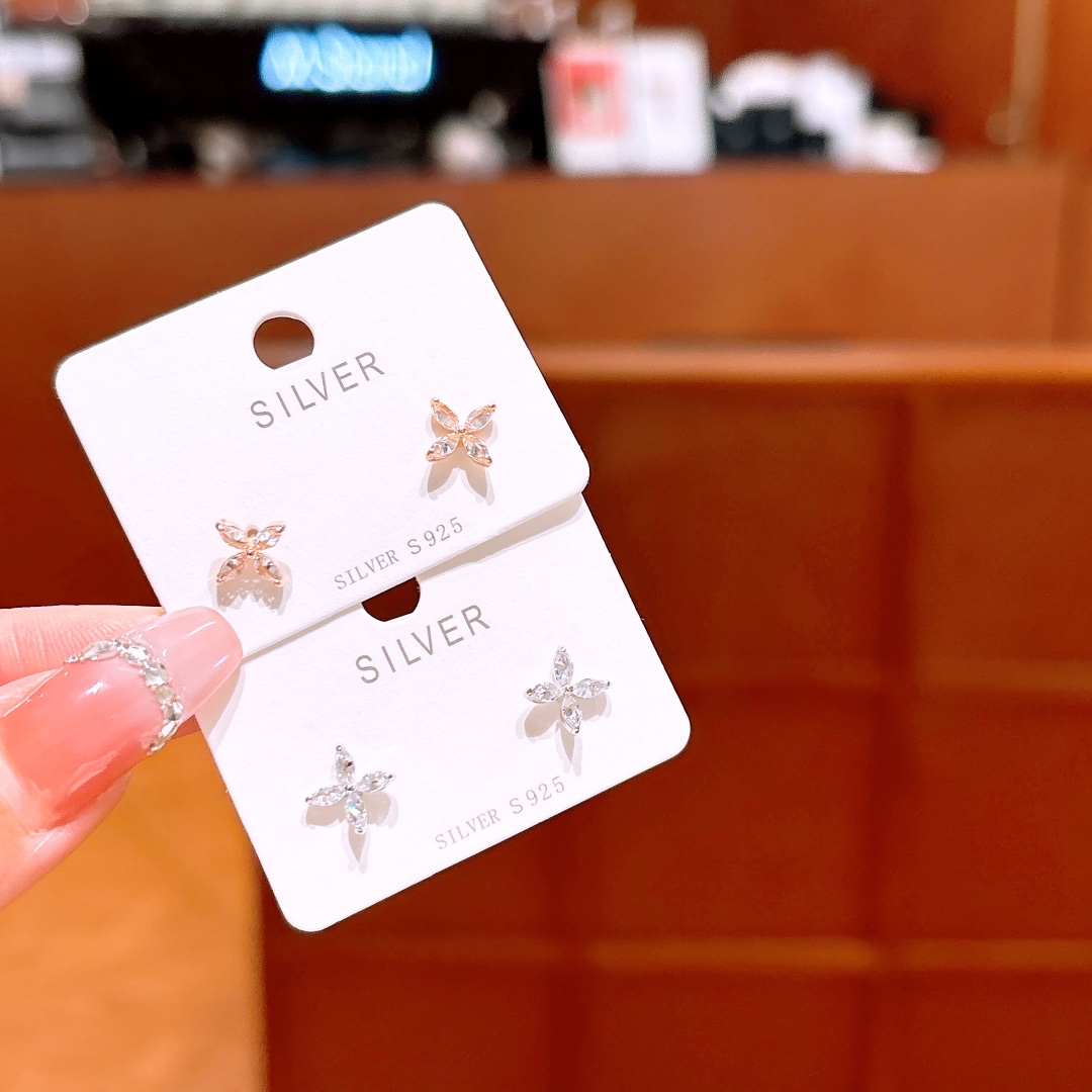 High Polish Silver Earrings Gentle Birthday Silver