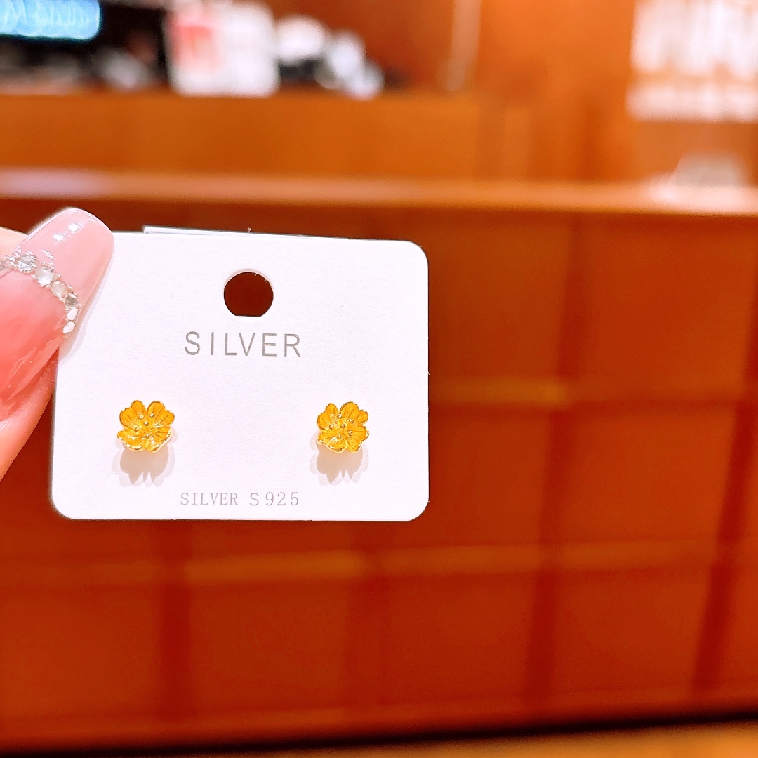 Solid Silver Earrings Fashion Gift for Her Silver