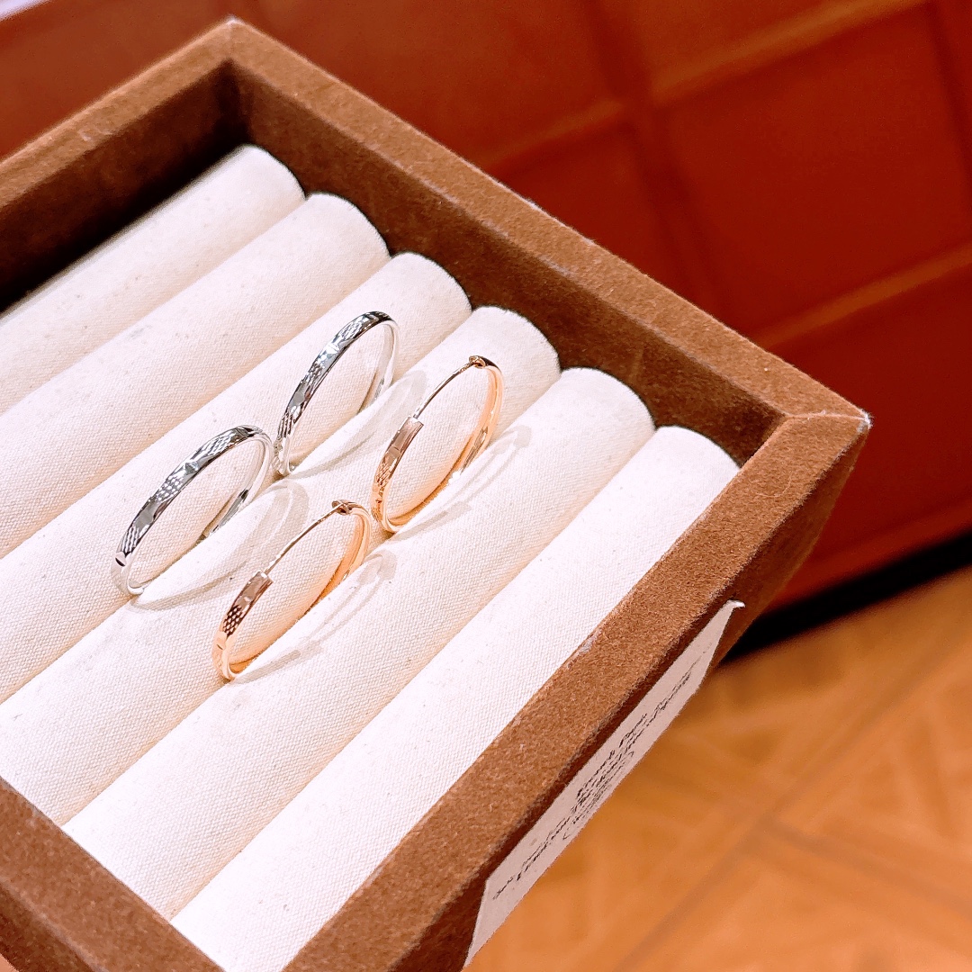 S925 Sterling Silver Hoop Earrings Ins Style Graduation Gold