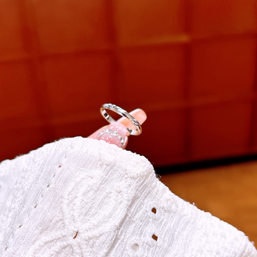 韓国風S925スターリングシルバーリングゴールド 記念日