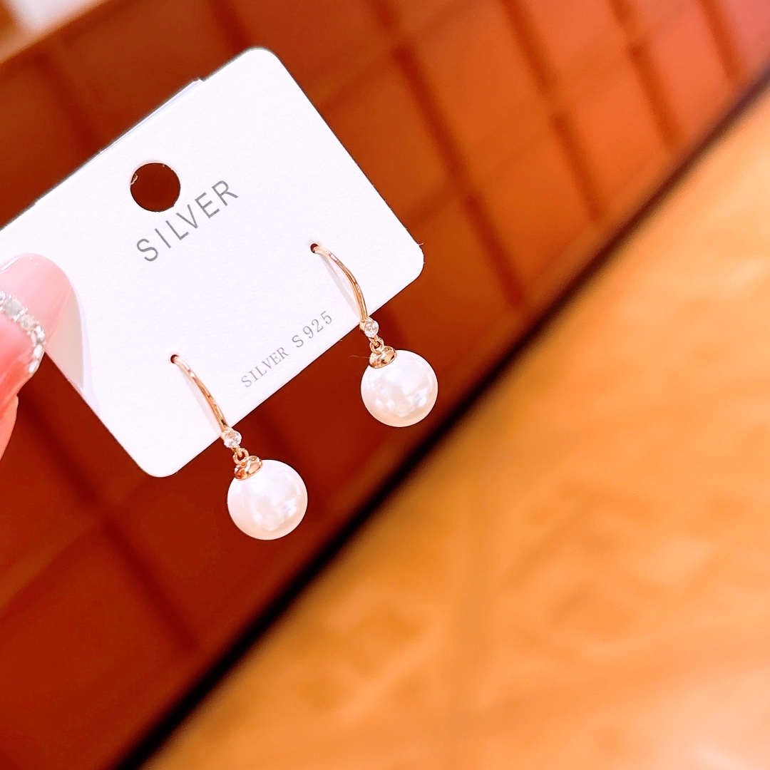 Fine Silver Drop & Thread Earrings Vintage Mother's Birthday Gold