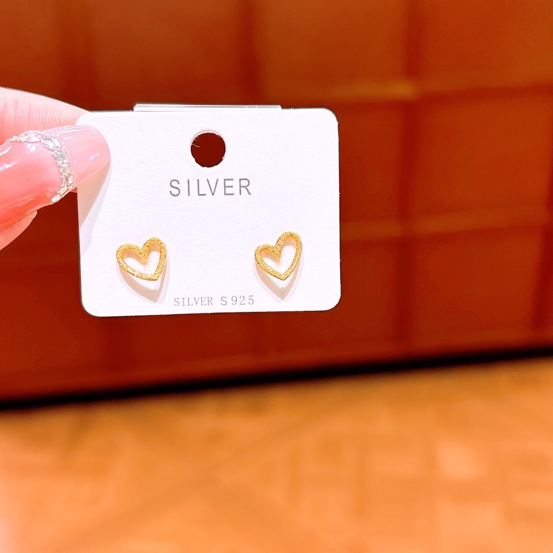 High Polish Silver Earrings Ultra Minimal Spring Festival Gold