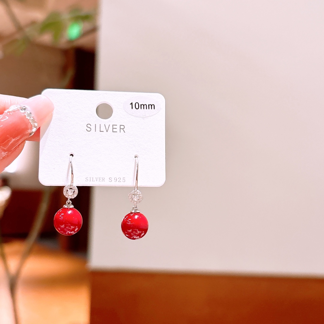 Nickel Free Silver Drop & Thread Earrings Intellectual New Year Gold