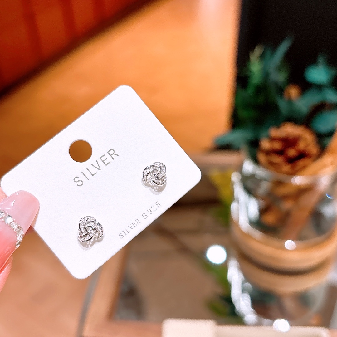 925 Silver Earrings Playful Christmas Gold