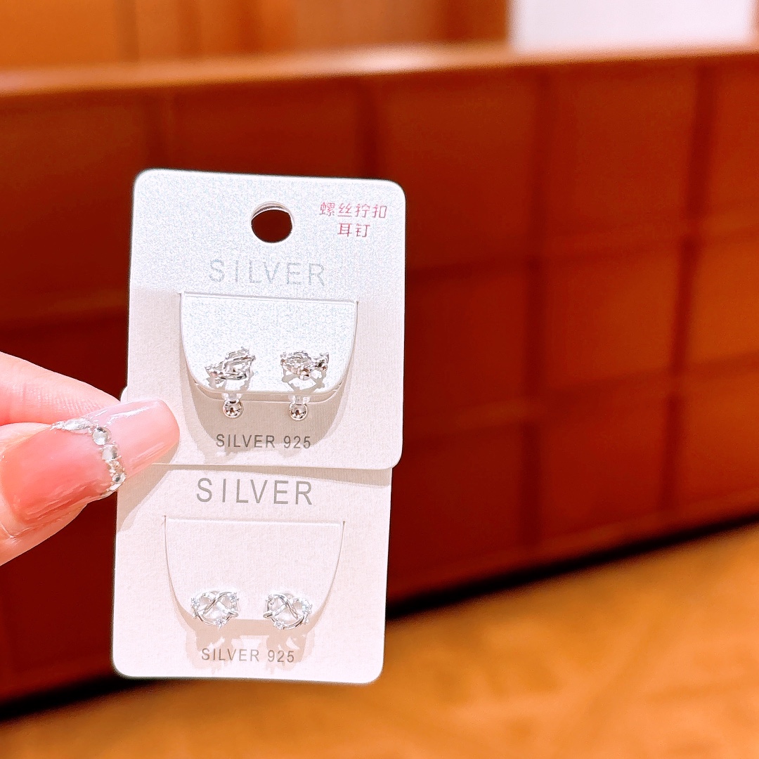 925 Silver Screw-back Studs Gentle Everyday Wear Gold