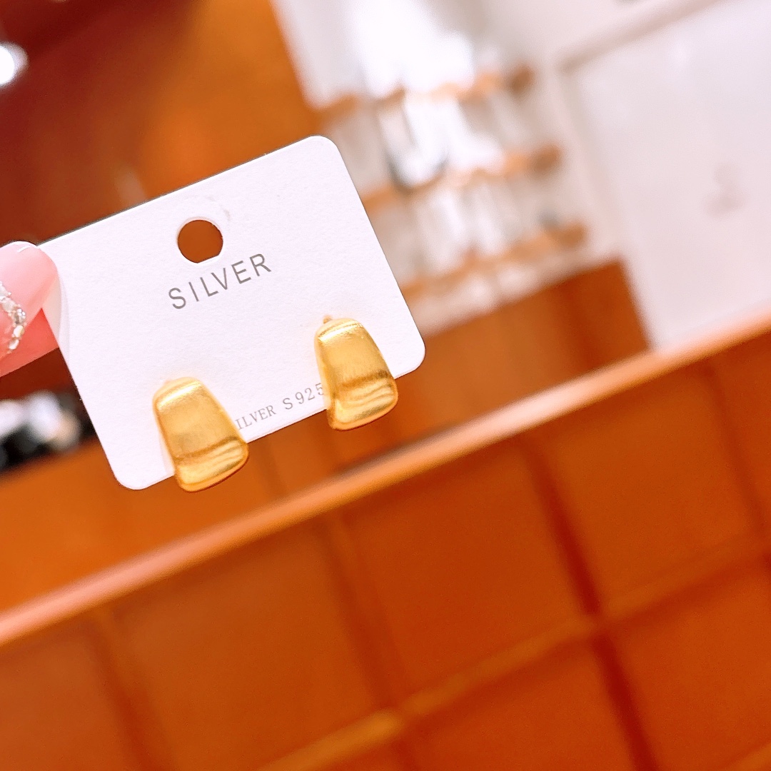 Low Allergy Silver Earrings Gentle New Year Gold