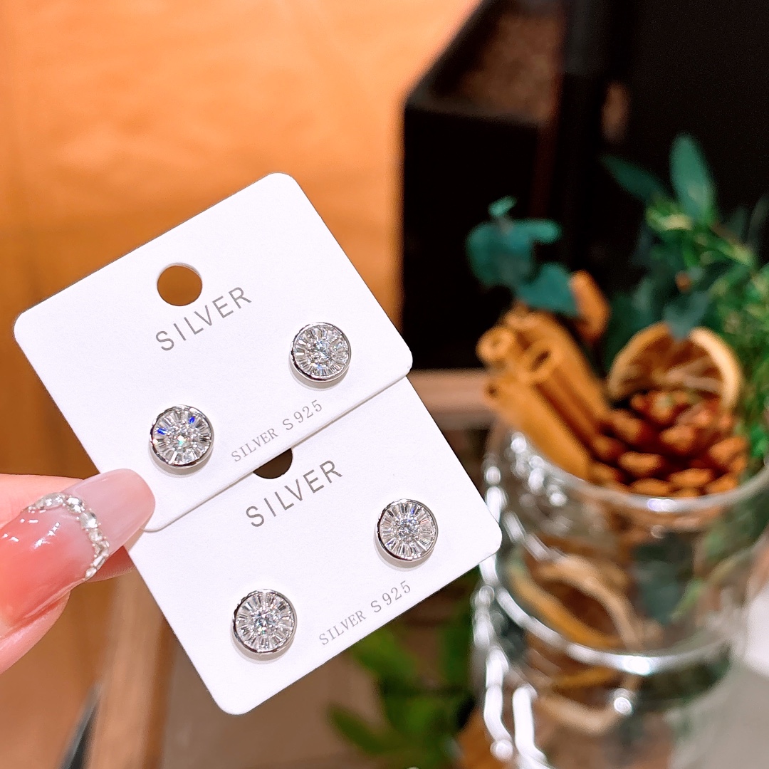 Solid Silver Earrings Ultra Minimal Wedding Silver