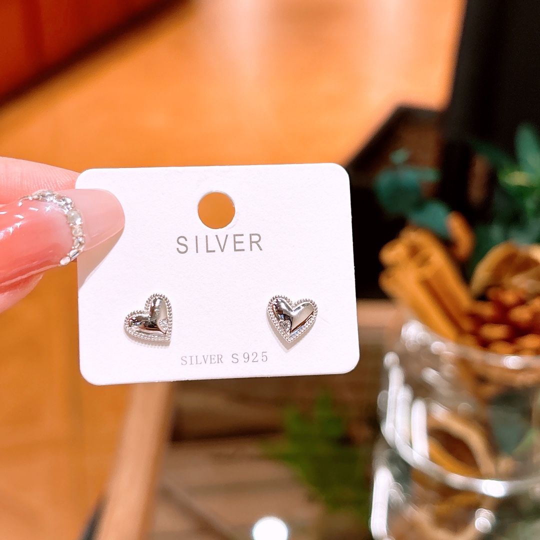 925 Silver Earrings Ins Style Wedding Favor Gold