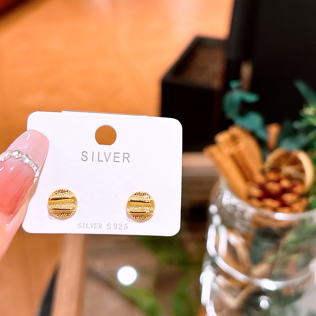 Low Allergy Silver Earrings Ethereal Wedding Gold