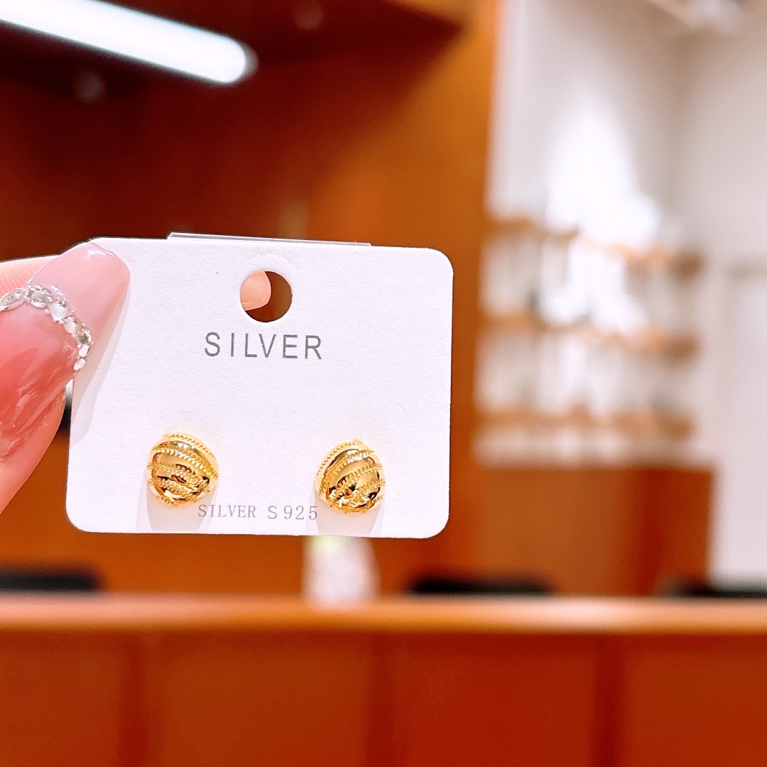 925 Silver Earrings Sweet Date Night Gold