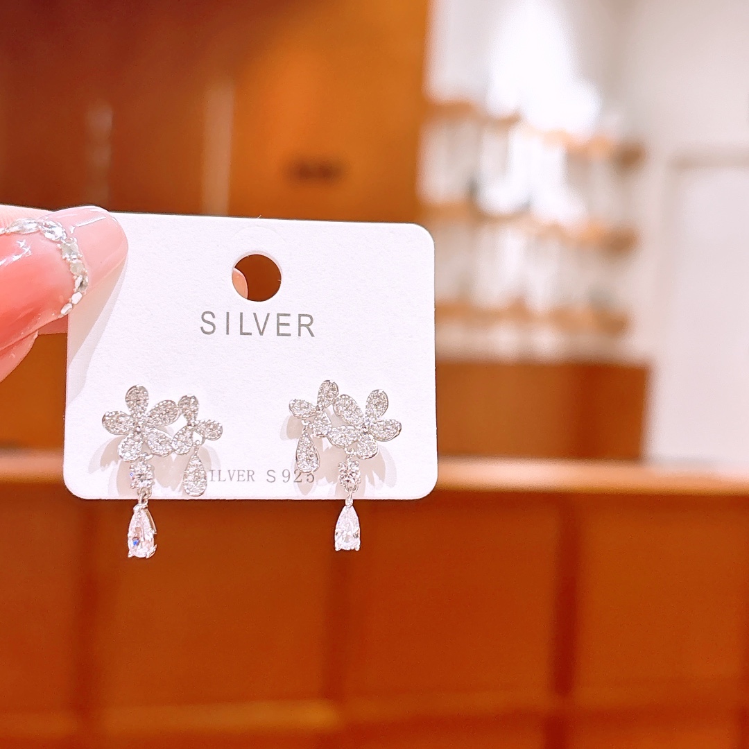 Hypoallergenic Silver Earrings Romantic Christmas Gold