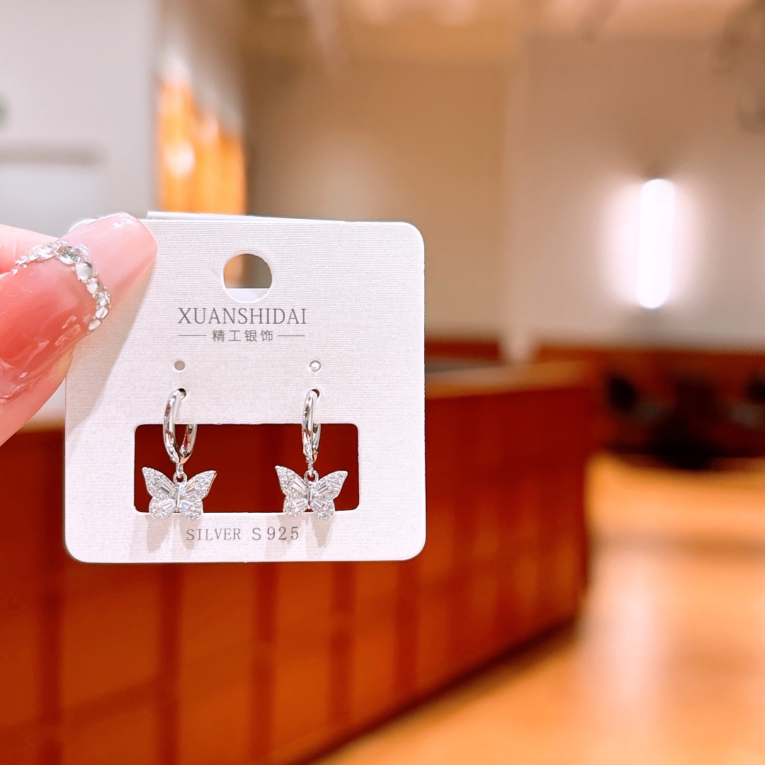 S925 Sterling Silver Ear Cuffs Romantic Banquet Gold