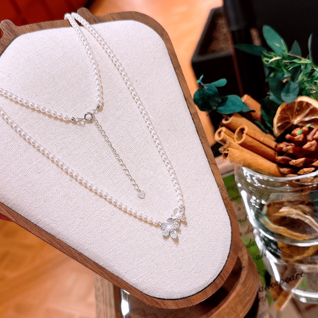 S925 Sterling Silver Necklace Artistic Engagement Gold