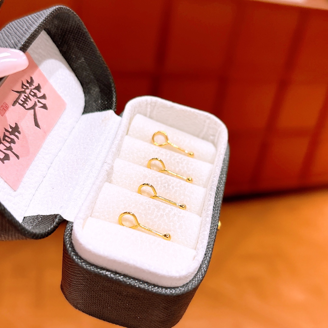 S925 Sterling Silver Earrings Cute Confession Gold