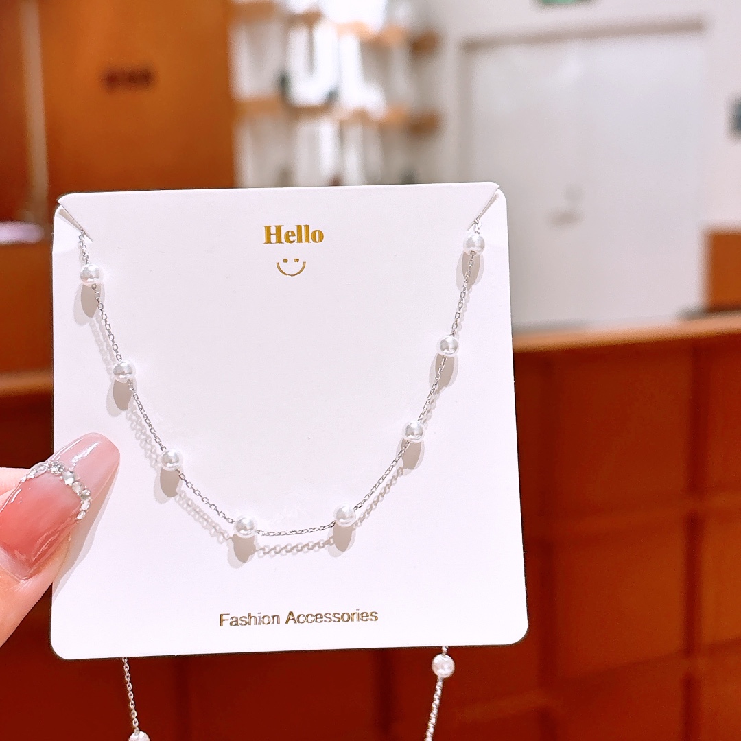 Low Allergy Silver Necklace Delicate Office Gold