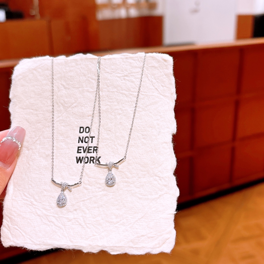 S925 Sterling Silver Necklace Chic Annual Party Silver