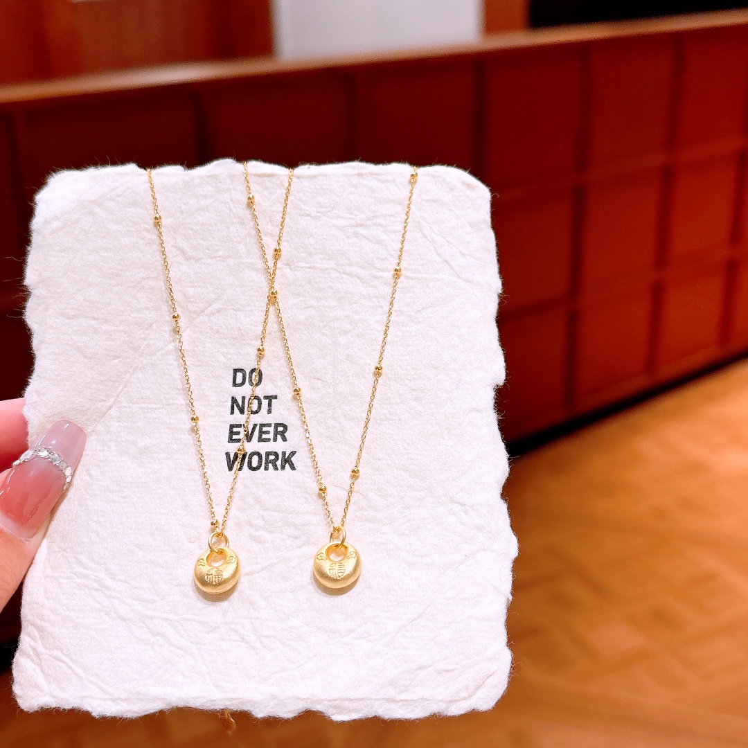 S925 Sterling Silver Necklace Vintage Gift for Her Gold