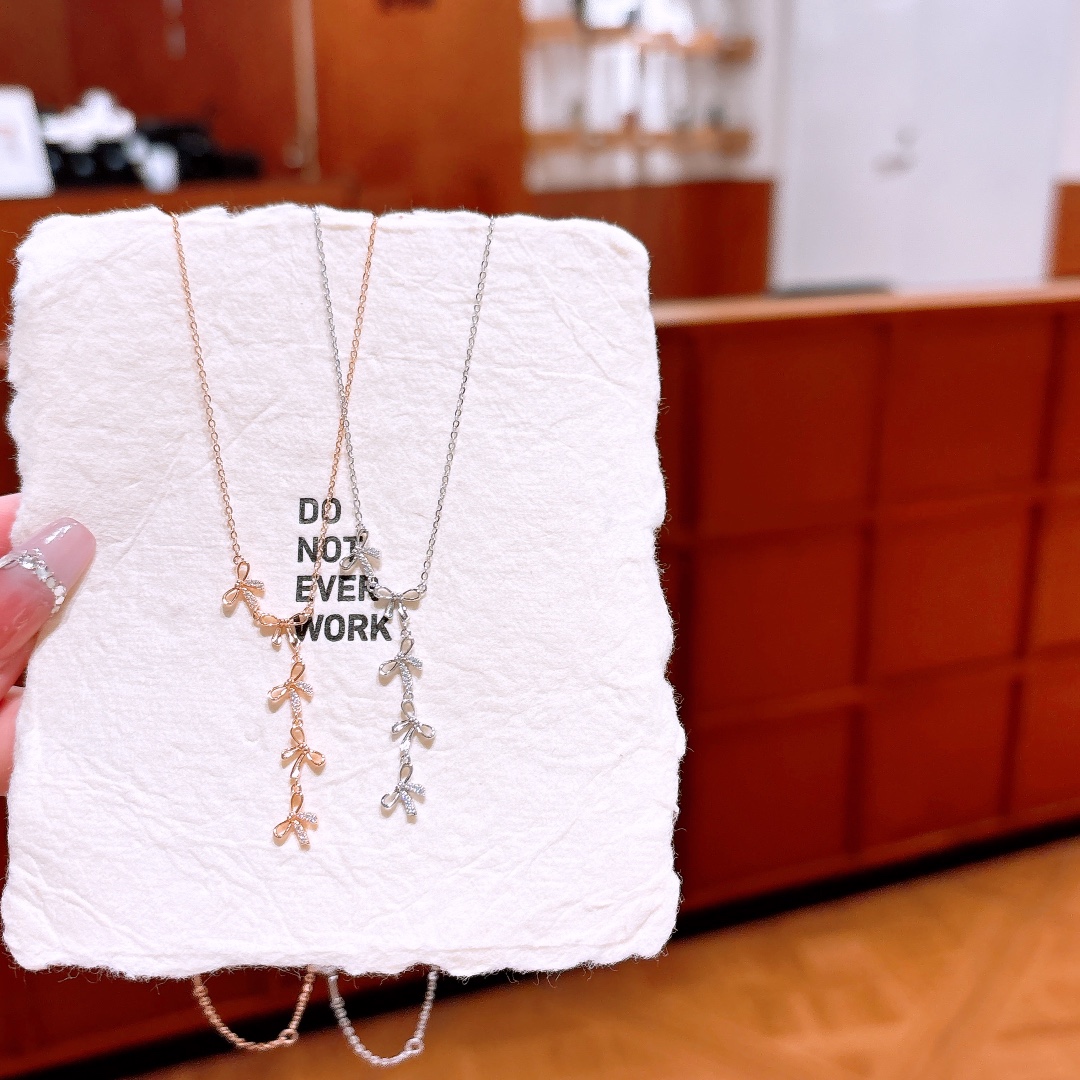 ロマンチックファインシルバーネックレスゴールド ウェディングギフト