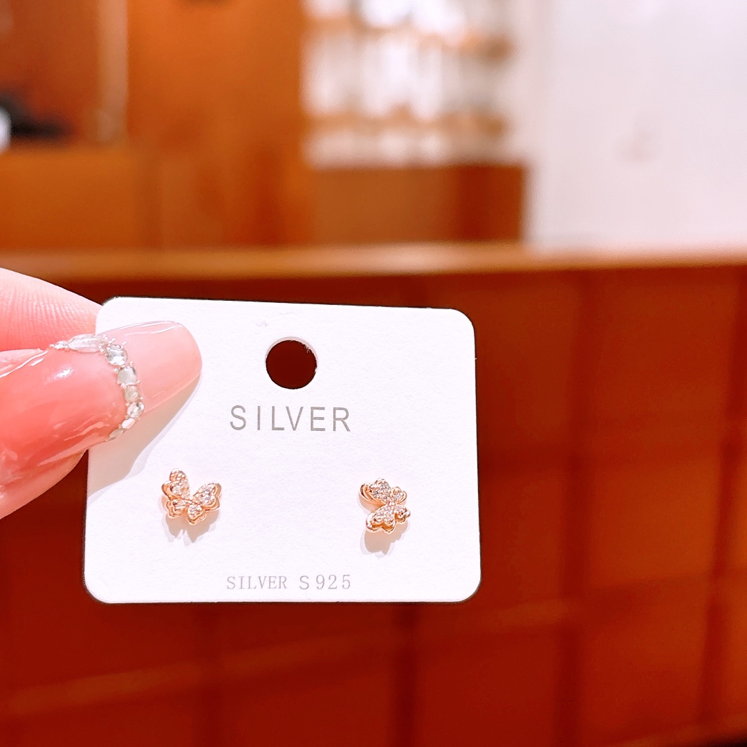 Low Allergy Silver Earrings Precision Graduation Gold