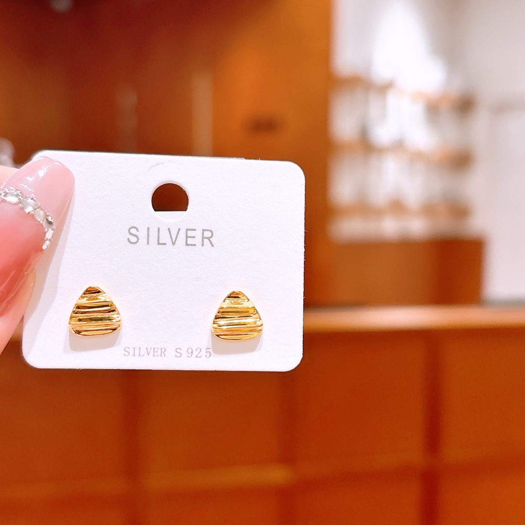 Nickel Free Silver Earrings Premium Self-love Gold