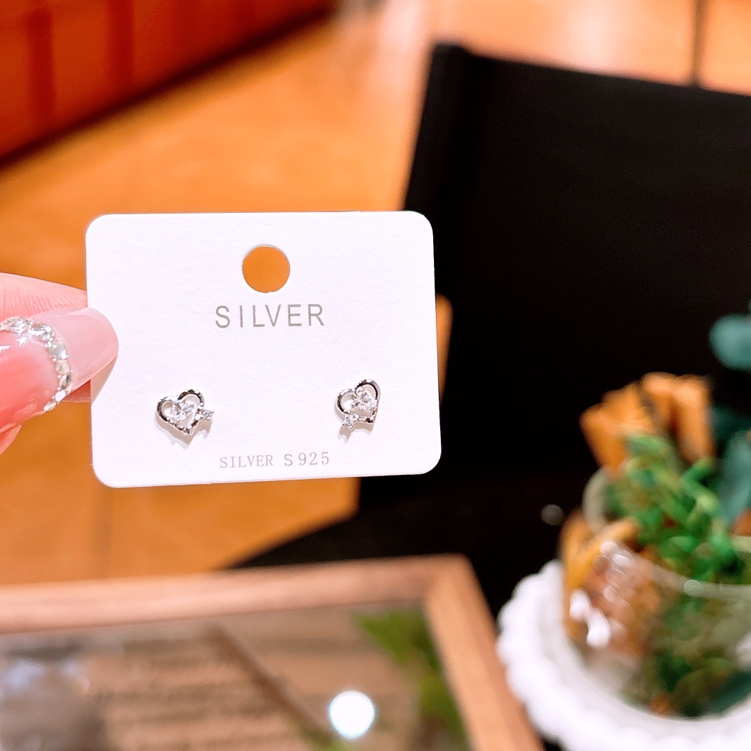 Low Allergy Silver Earrings Cute Teacher's Day Silver