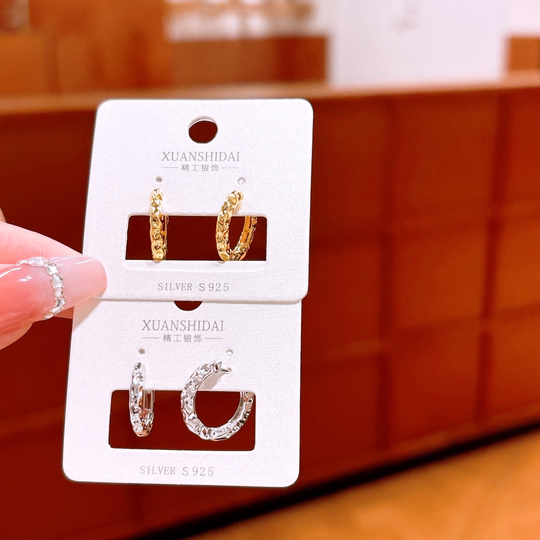 Feinsilber Ohrcuffs Sanft Reise Gold