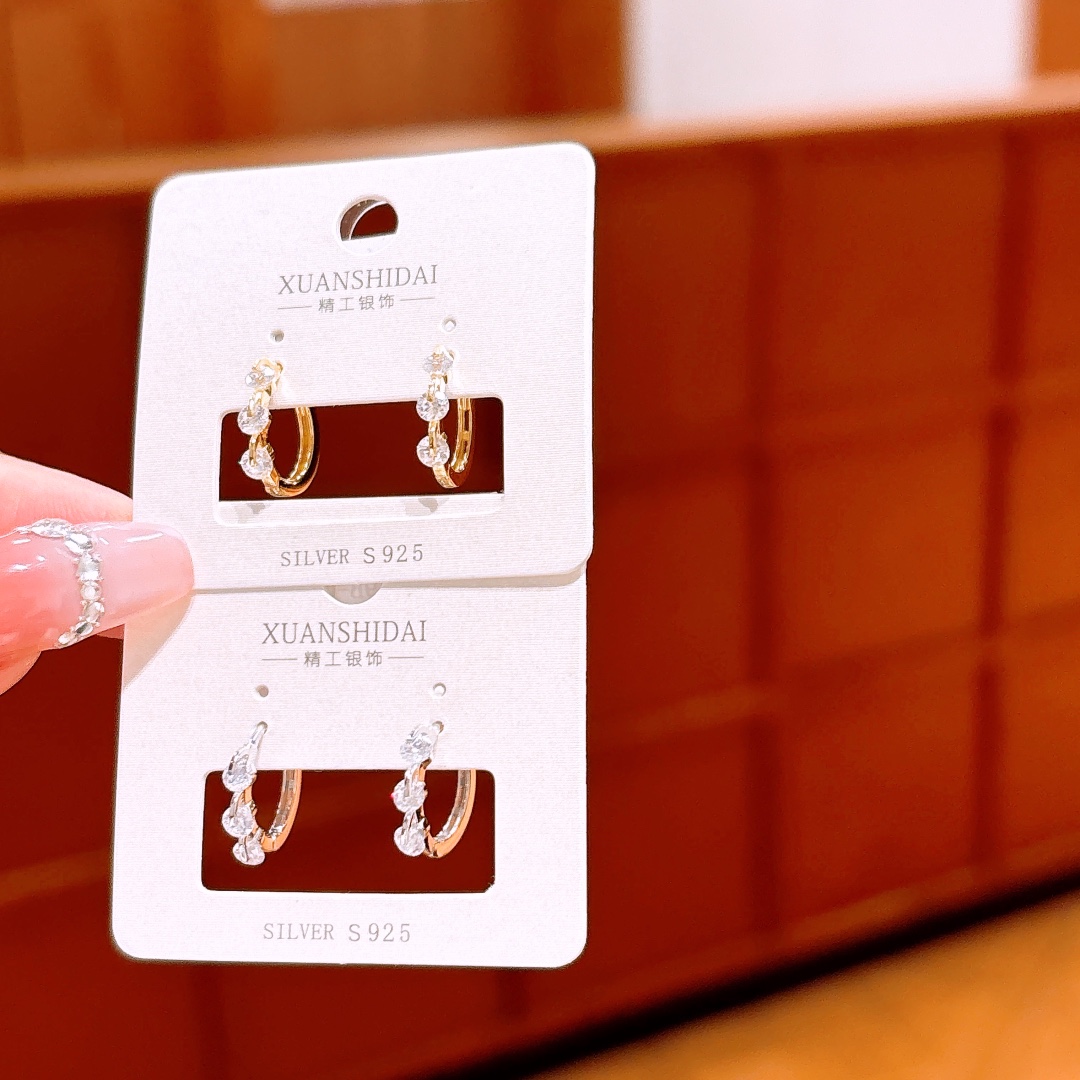 925 Silber Ohrcuffs Ätherisch Verlobung Gold