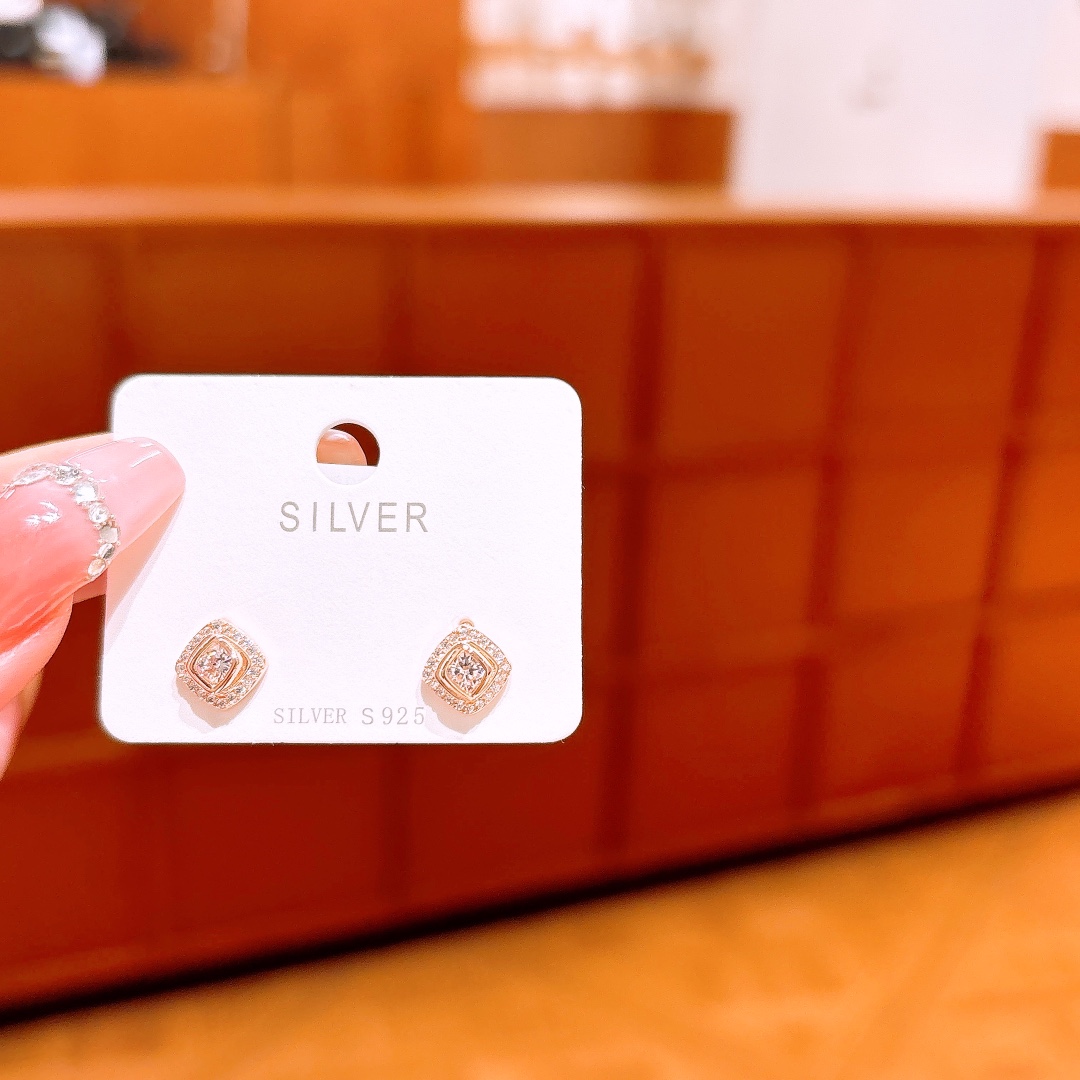 Solid Silver Earrings Playful Wedding Gold