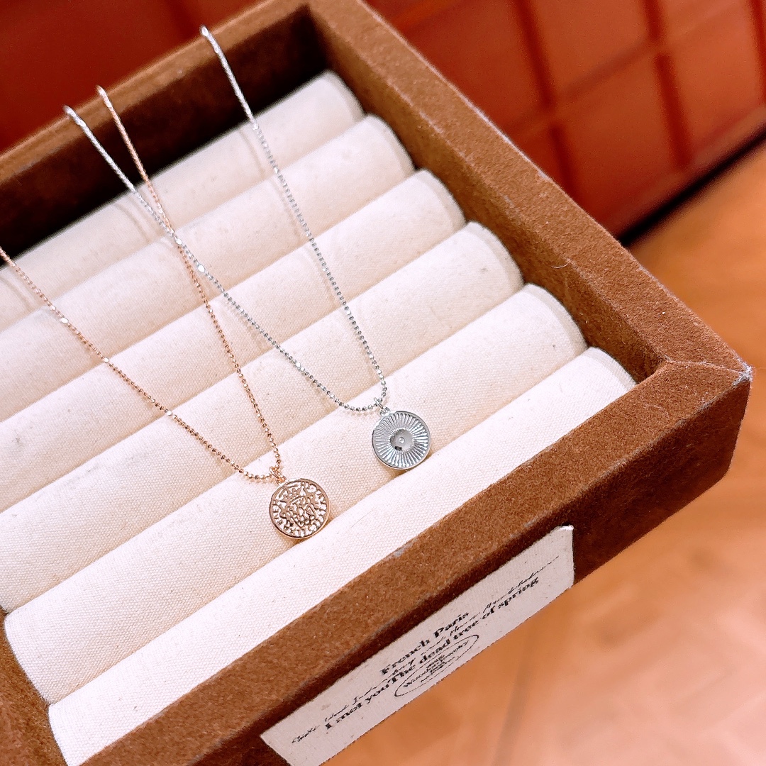 High Polish Silver Necklace Minimalist Wedding Favor Gold