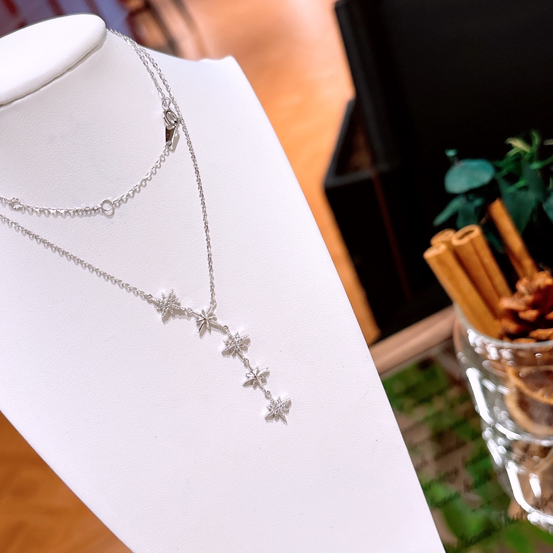 Solid Silver Necklace Chic Everyday Wear Silver