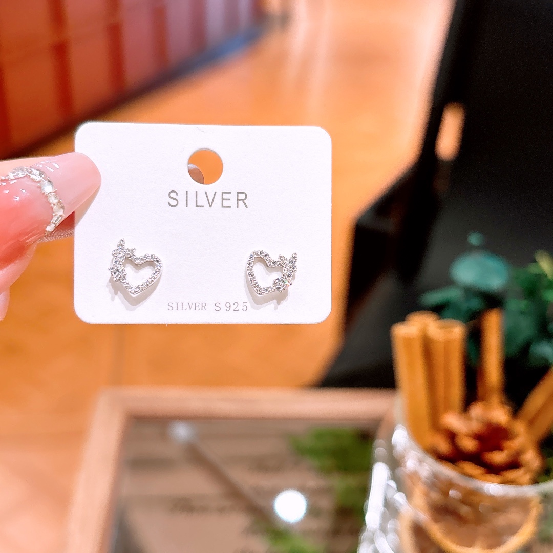 Nickelfreies Silber Ohrringe Niedlich Neujahr Silber